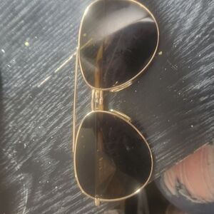 Gold Aviator Sunglasses